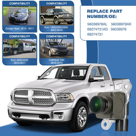 ACAUTO camera mounted on RAM tailgate demonstrating direct-fit installation