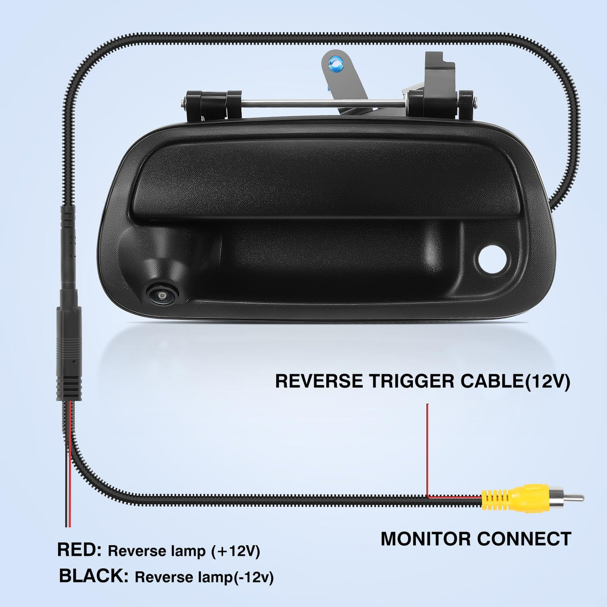 ACAUTO 27-foot RCA cable and yellow plug for easy monitor connection