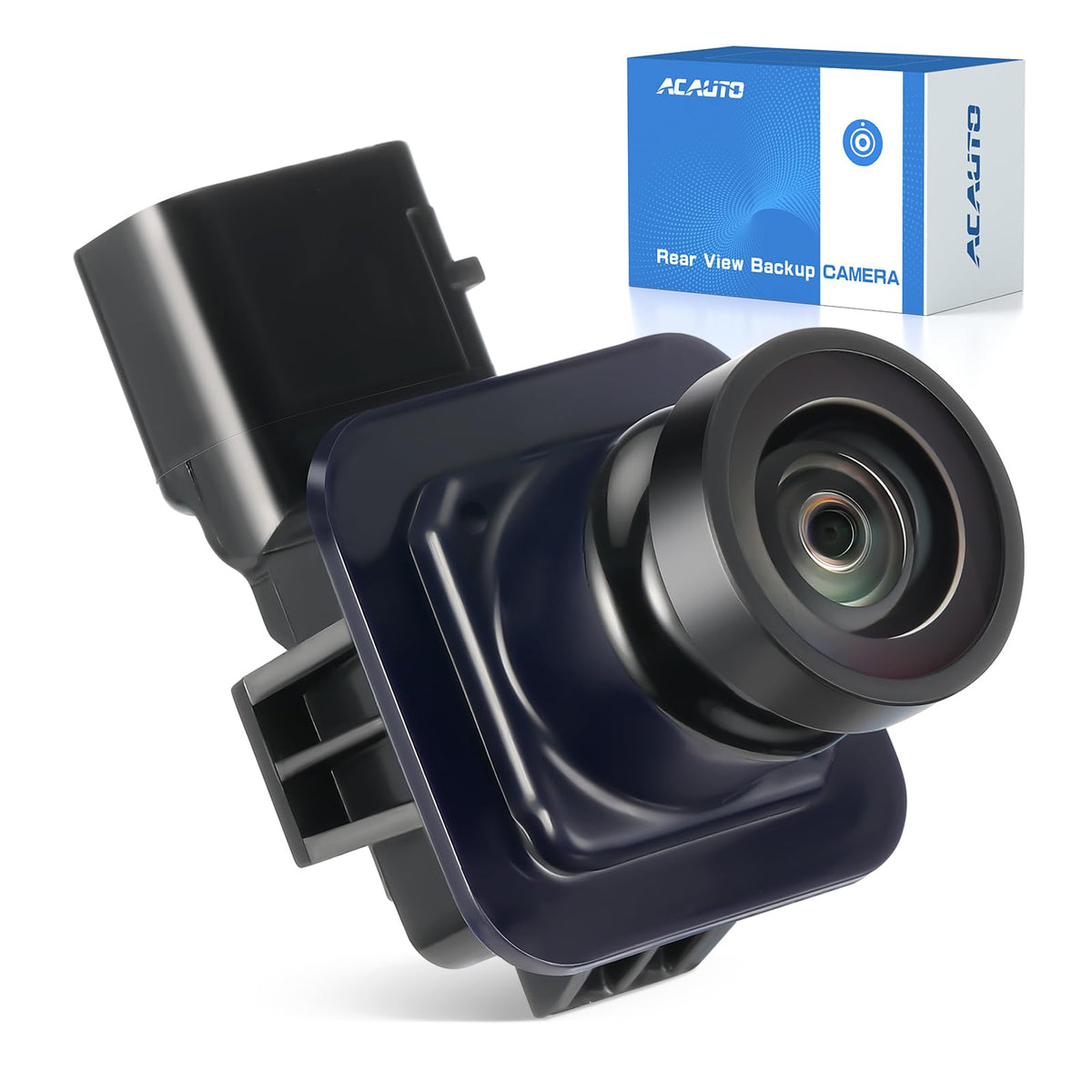 ACAUTO front view of backup camera showing factory-fit design and easy replacement benefit