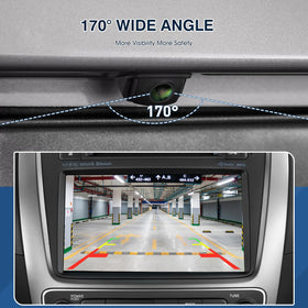 ACAUTO camera installed near license plate restoring rear visibility and guidance