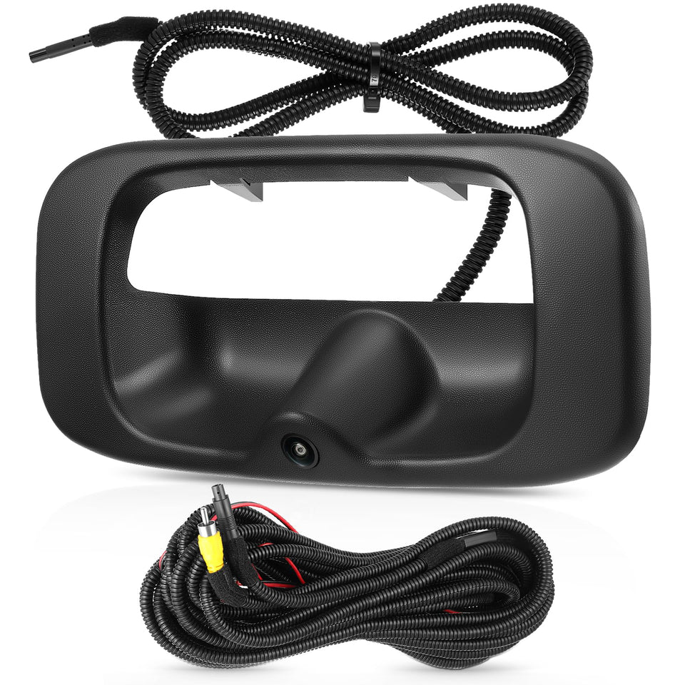 ACAUTO tailgate-handle rear camera provides clearer reverse visibility on Silverado.