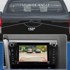 ACAUTO tailgate camera wide-angle 150° for easier reversing and fewer blind spots.