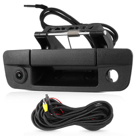 ACAUTO front view of tailgate handle showing integrated camera and easy replacement benefit