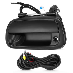 ACAUTO front view of tailgate handle with integrated camera showing OEM fit