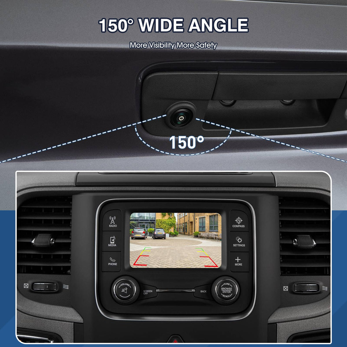 ACAUTO wiring with RCA connector and 27ft cable for simple monitor hookup