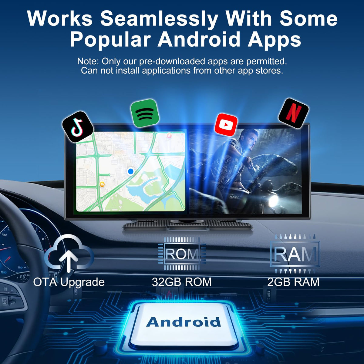 Accfly dashboard installation view showing slim, space-saving design