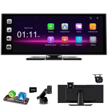 Accfly 11-inch rectangular screen in-dash front view boosts navigation clarity