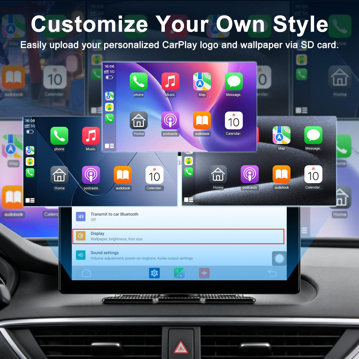 Accfly 9-inch HD touchscreen delivers sharp maps and vivid videos on the road.