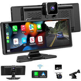 Accfly front display showing CarPlay for quick navigation