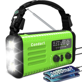 Accinouter front panel showing radio dials and NOAA reception, reliable alerts