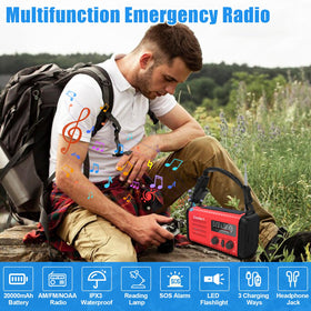 Accinouter placed on campsite table with tent background, brand reliable for outdoor emergencies