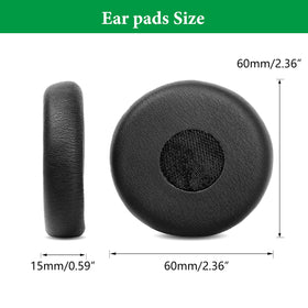 ACCOUTA earpads beside ruler showing size and accurate fit verification