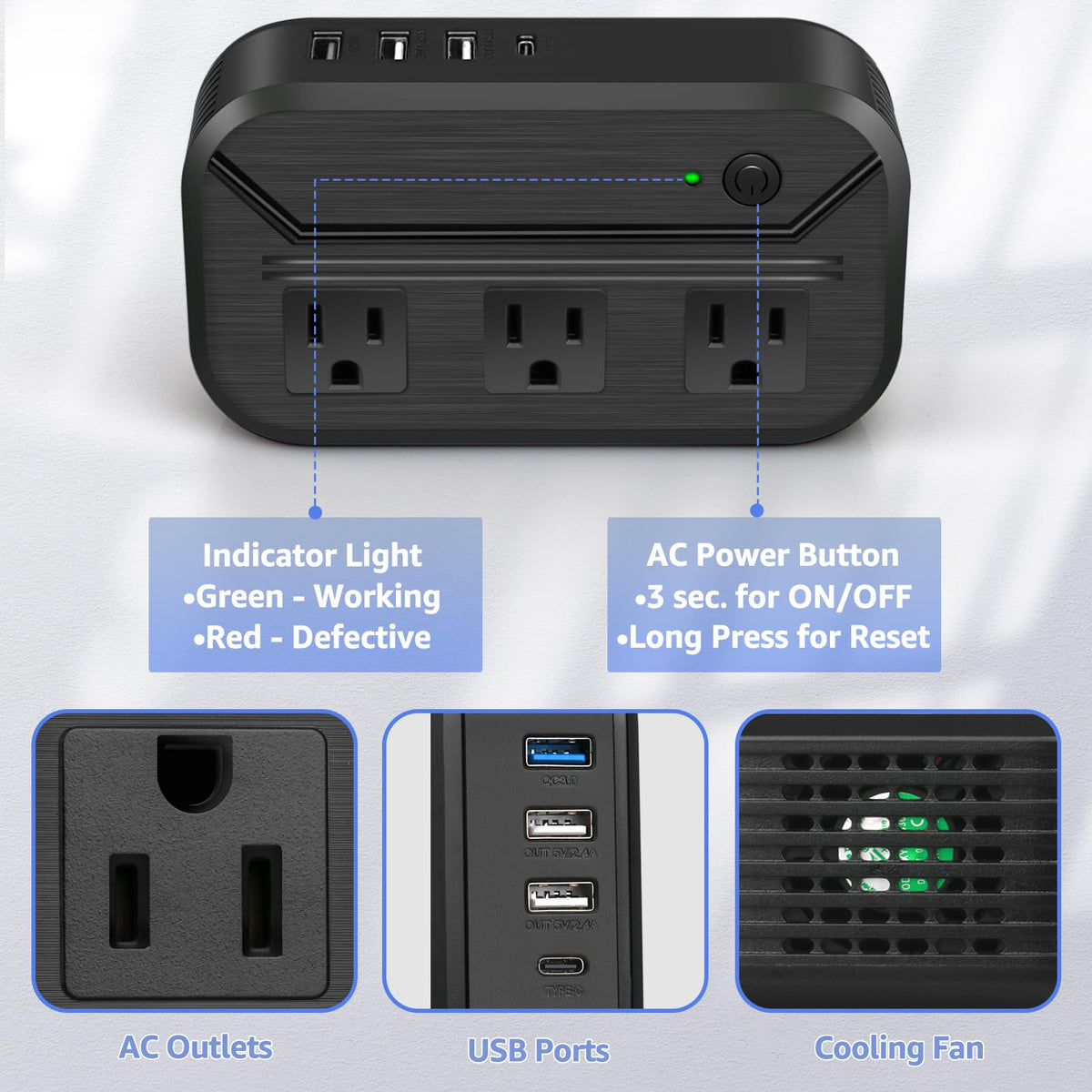 AceChef packed inside travel bag ready for trips with organized plug adapters