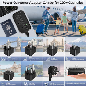 AceChef size comparison beside passport showing compact travel-friendly dimensions