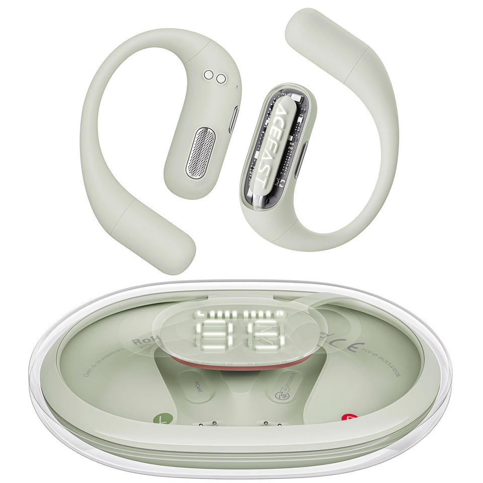ACEFAST AceFit Pro front view showing fit and open-ear design, improves safety