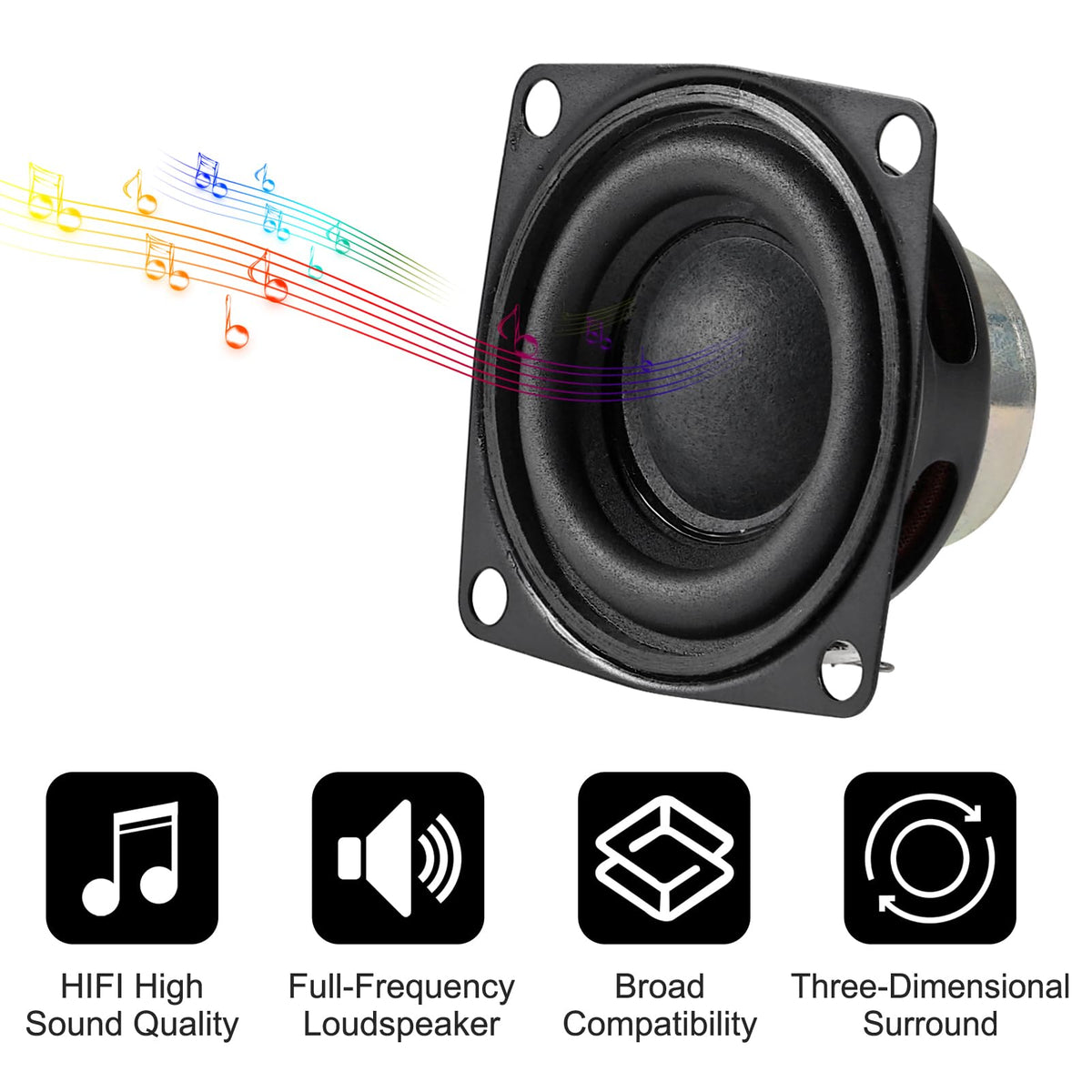 ACEIRMC durable metal diaphragm woofer close-up view