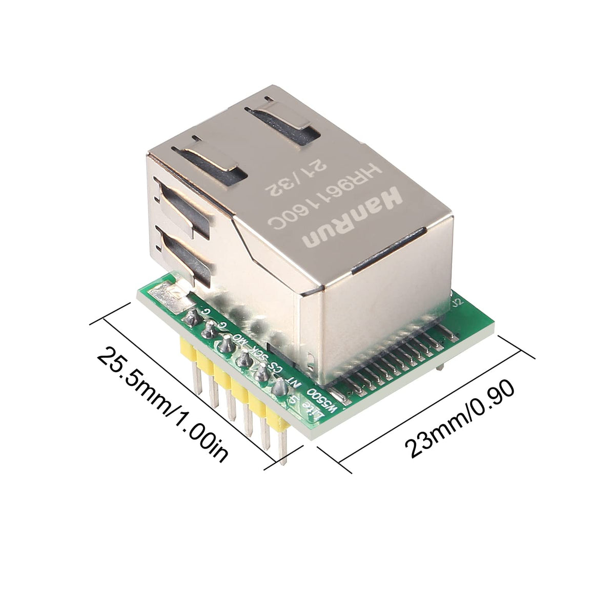 ACEIRMC W5500 supports 3.3V and 5V interfaces for versatile prototyping.