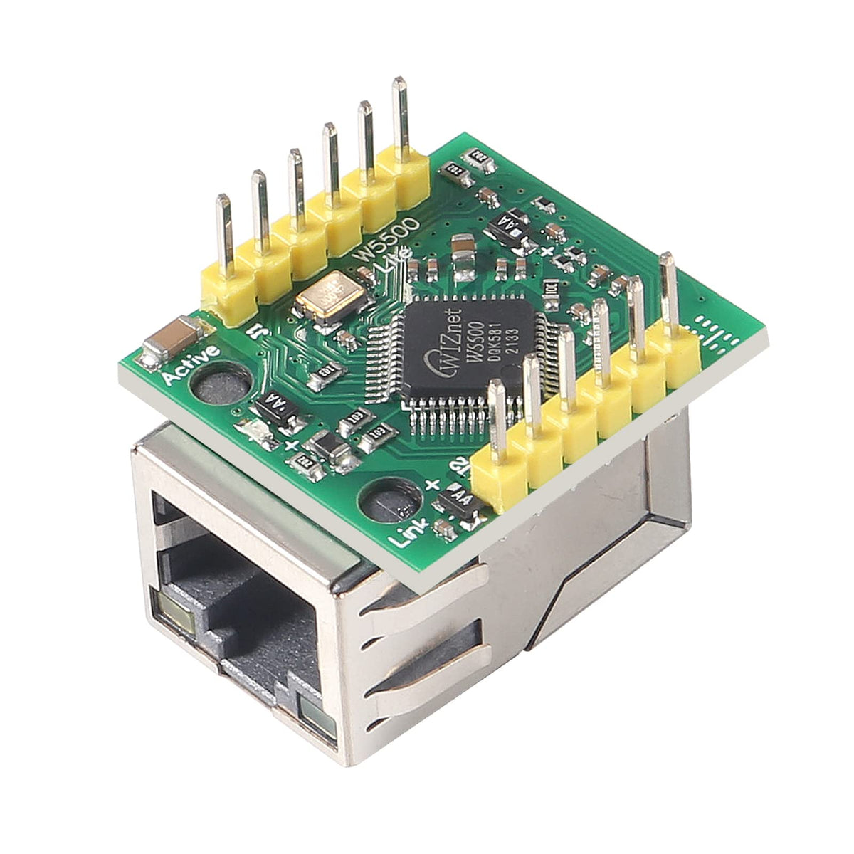Compact 23x25 mm PCB fits tight embedded projects.