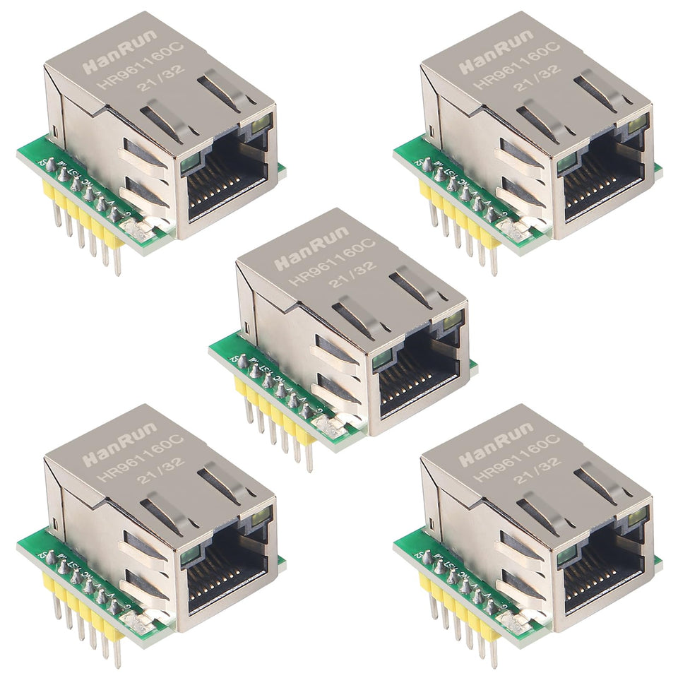ACEIRMC W5500 SPI to LAN module on compact PCB for Arduino projects.