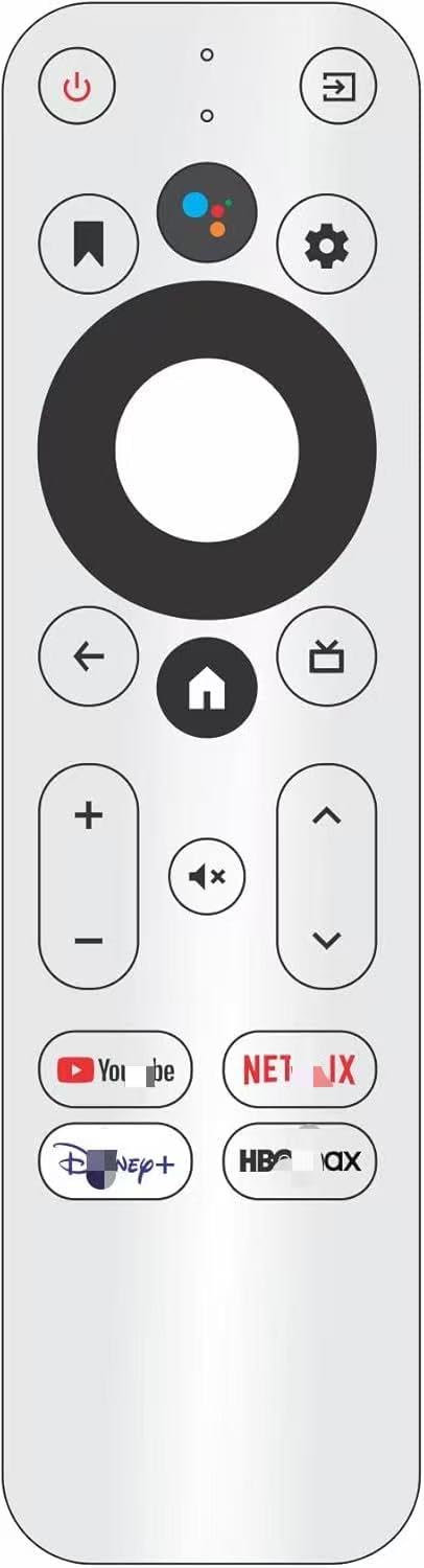 acemax front view remote showing buttons and voice key for easy control