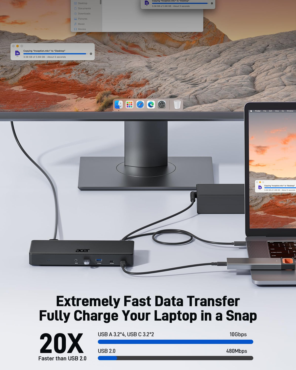 Acer 15-in-1 dock note about DisplayLink driver installation