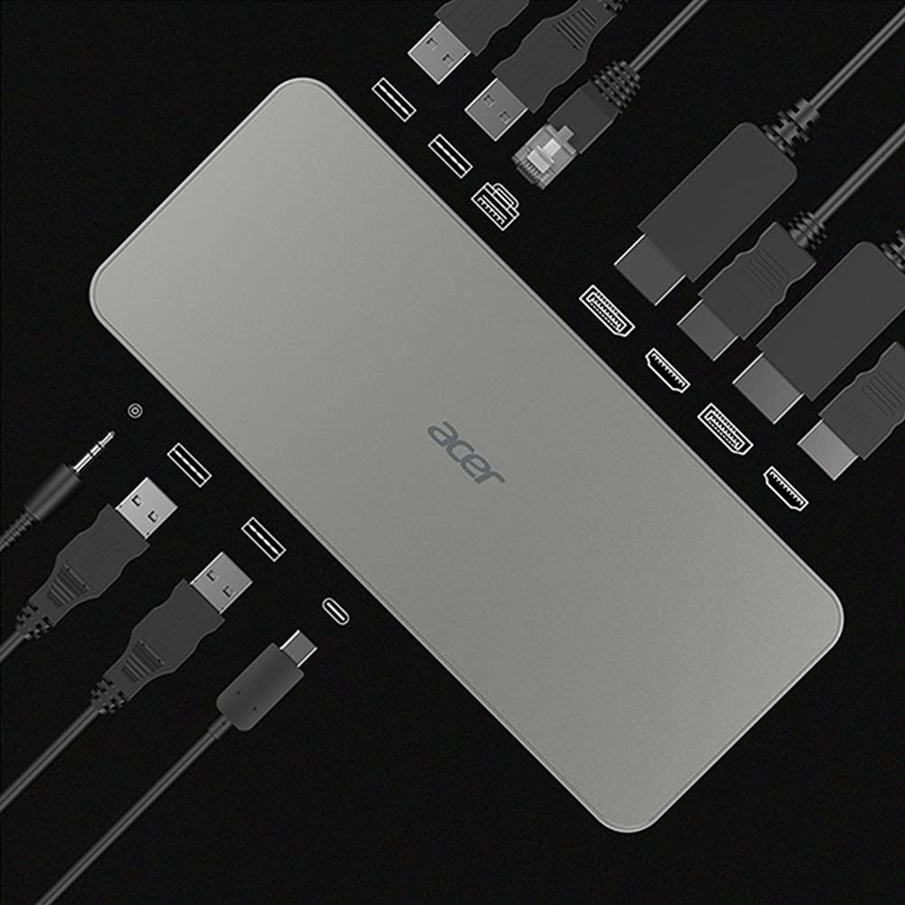 Acer dock delivering 65W Power Delivery to support a Chromebook and peripherals