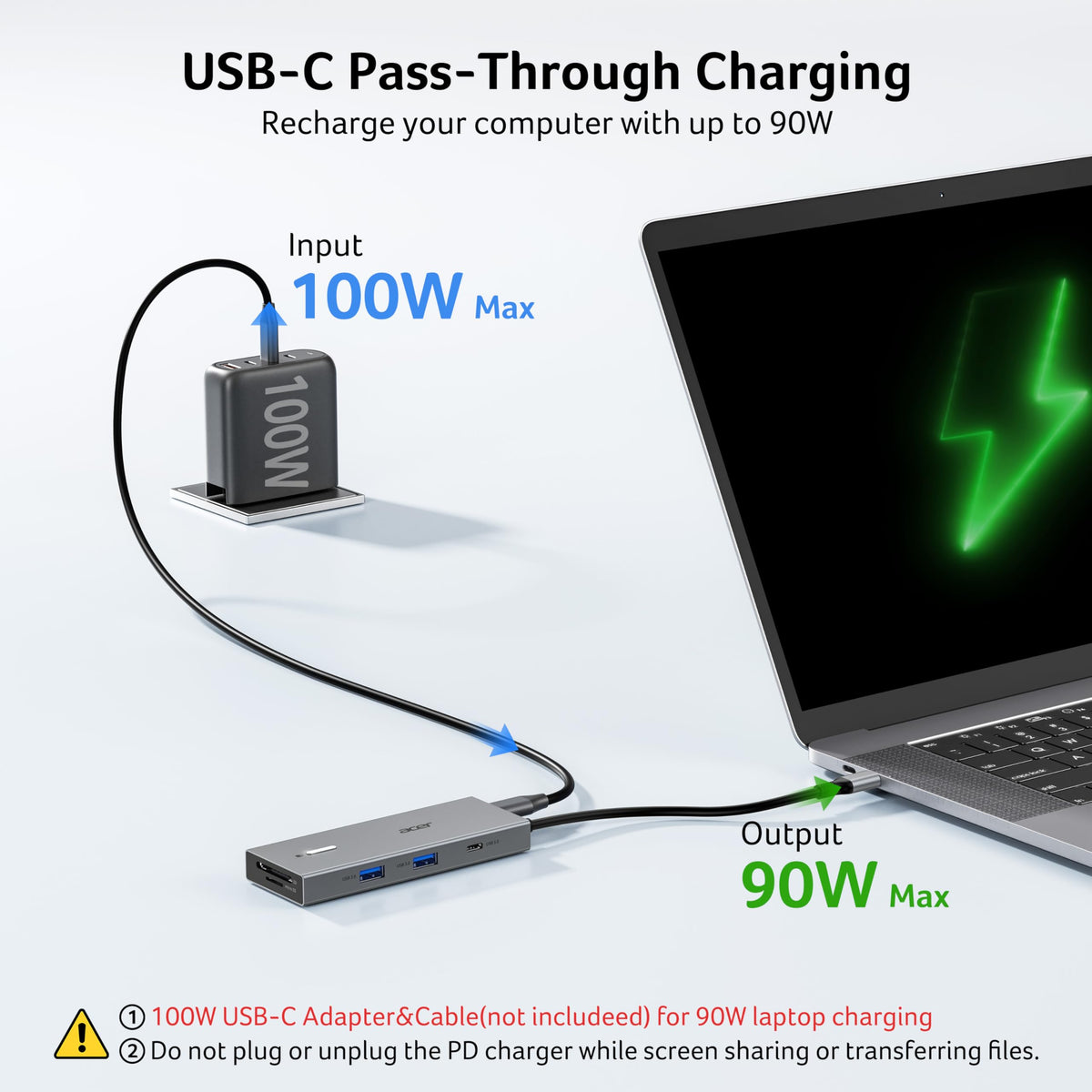 Acer docking station aluminum texture detail highlighting durable heat-dissipating chassis