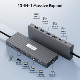 Acer docking station HDMI-4K60 output ports enabling crisp visuals