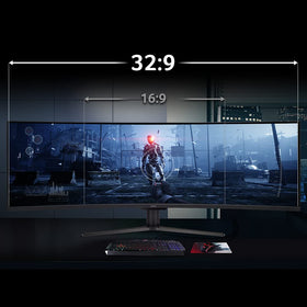 Acer EI491CUR 1800R curved screen wraps your field of view.