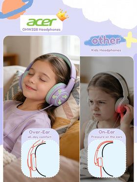 Acer close-up of earcup cushion highlighting comfort for long wear