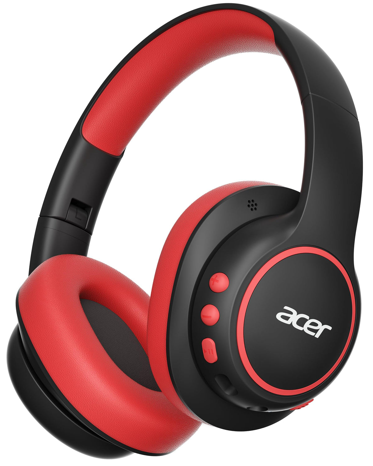 Acer front view showing over-ear design and safe volume for kids