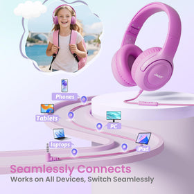 Acer HK03 in use with tablet for school and travel-ready listening