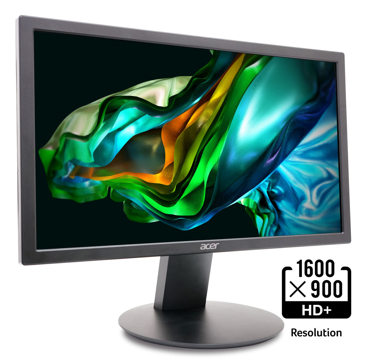 Acer K202Q angled view highlights a slim profile suited for small desks.