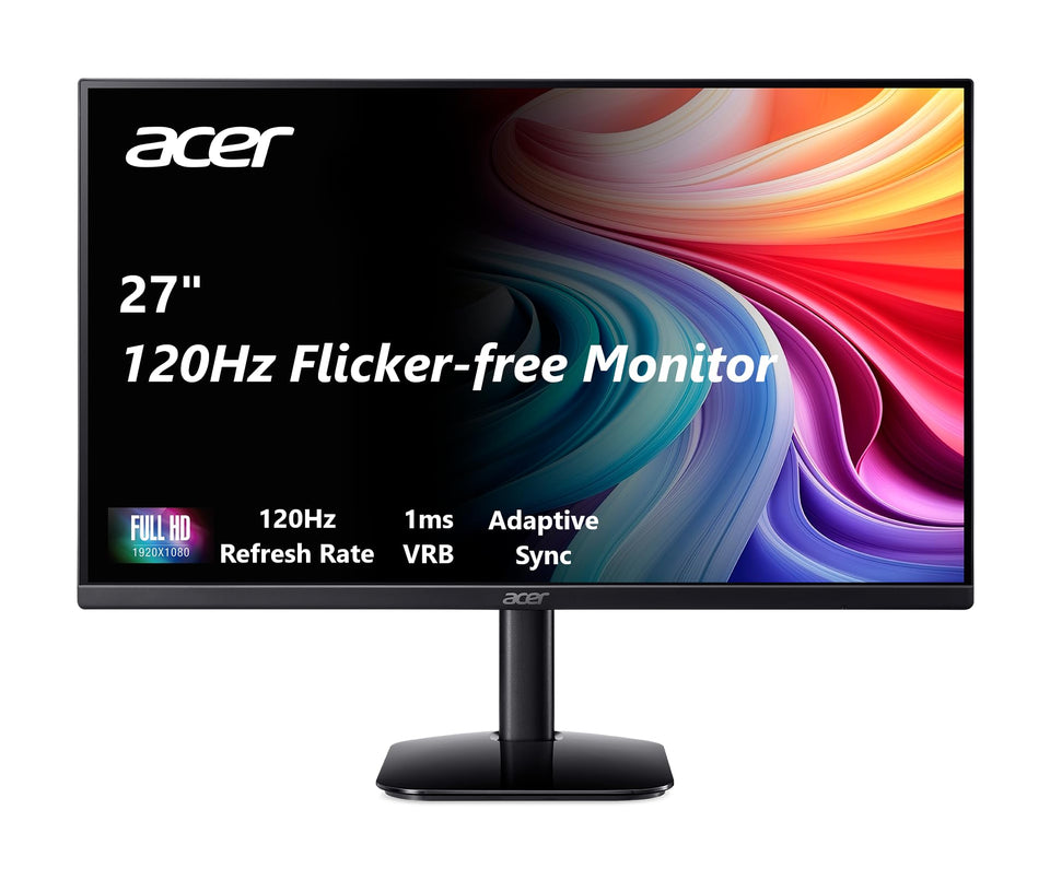 Acer KB272 bezel view highlighting a slim frameless design for multi-monitor setups.