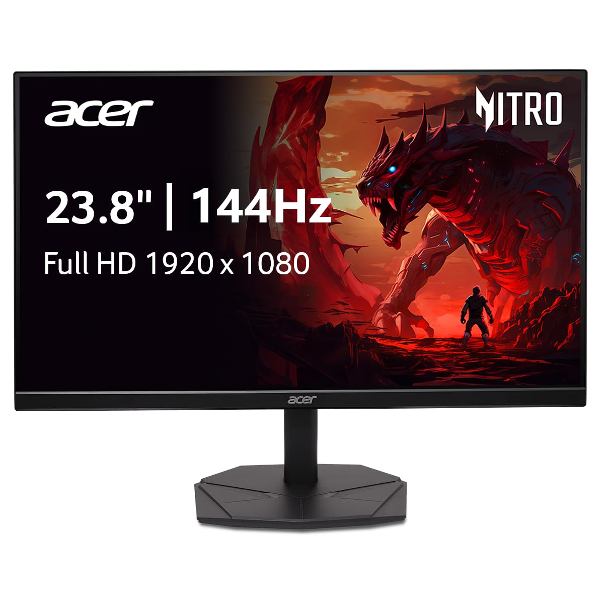 Acer KG241Y front view with a slim zero-frame design for immersive setups.