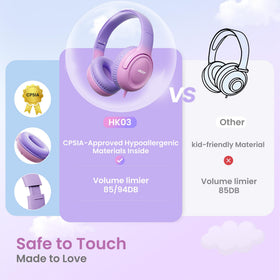Acer Kids Headphones with a 3.5 mm jack compatible with tablets and laptops.