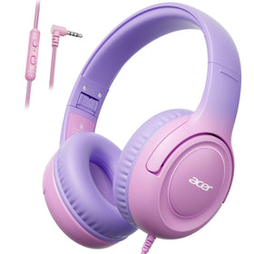 Acer Kids Headphones folded for travel, compact and easy to store.