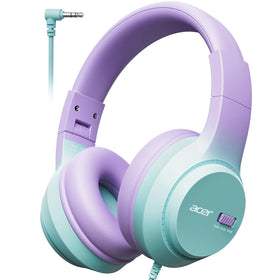 Acer Kids headphones folded for travel, highlighting portable design for outings.