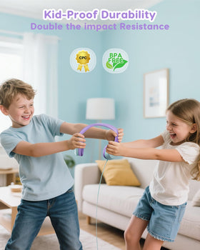 Acer Kids headphones memory foam cushions ensure comfortable all-day listening.