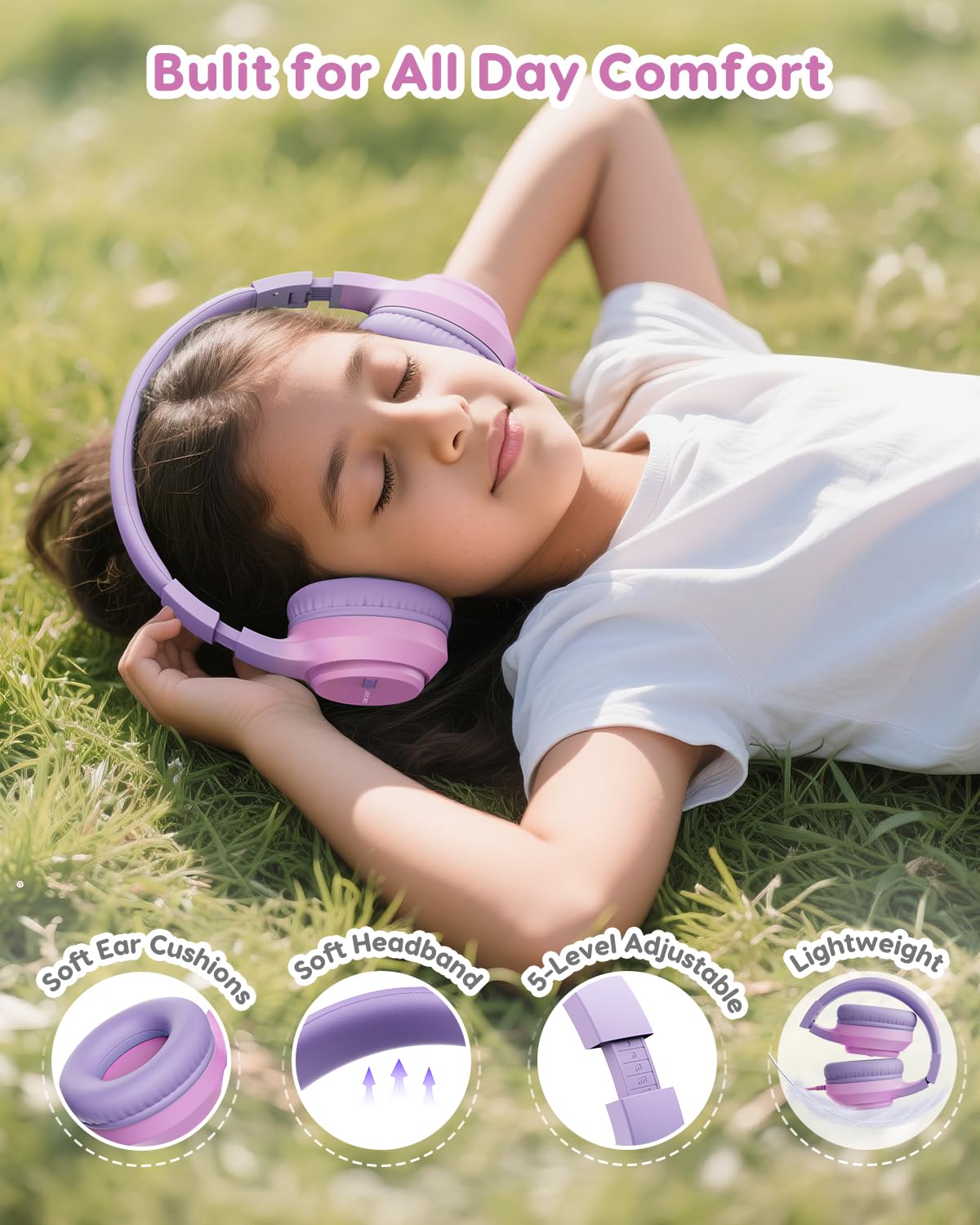 Acer Kids Headphones reinforced headband built to withstand daily wear.