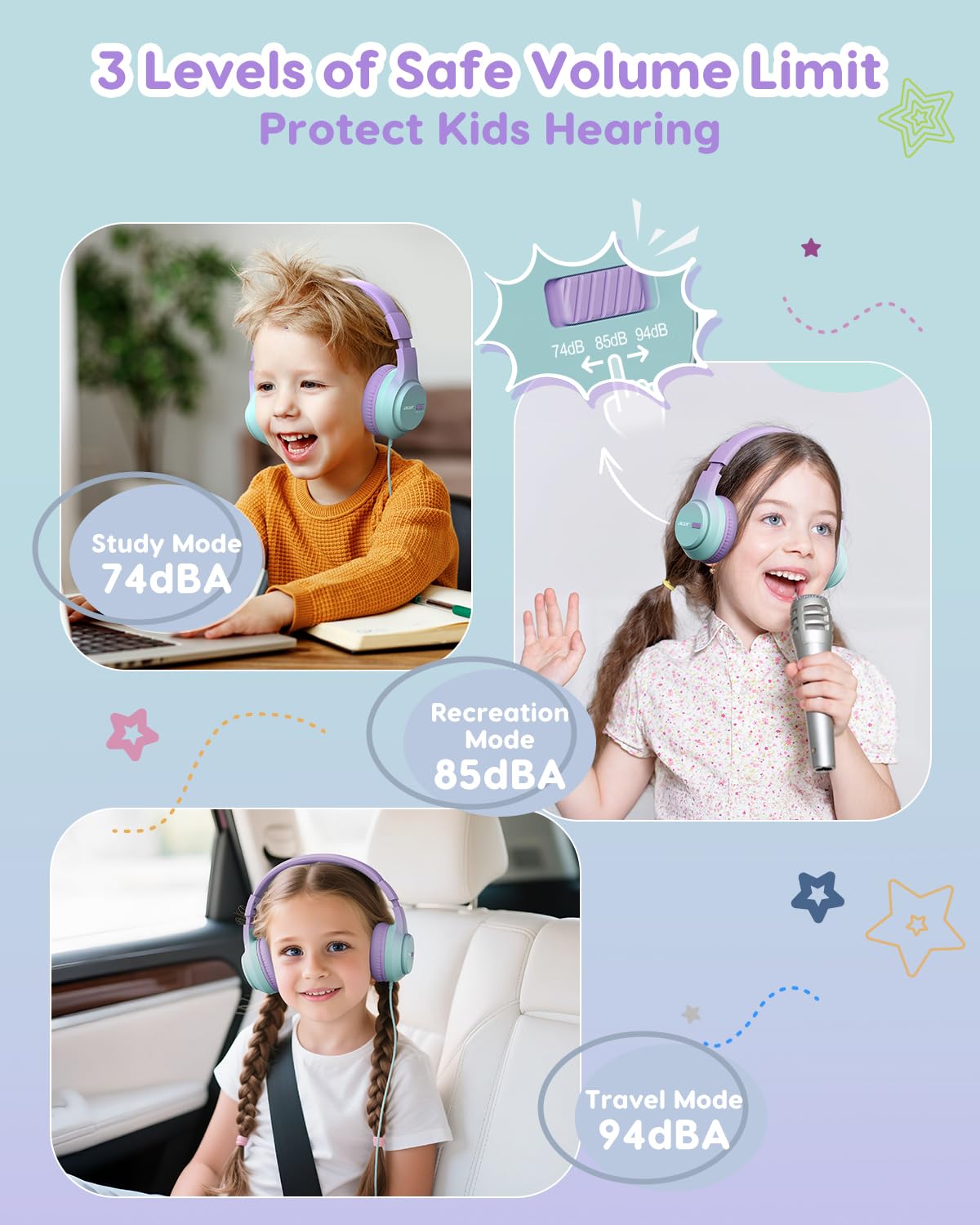 Acer Kids headphones with reinforced headband enduring daily drops and wear.