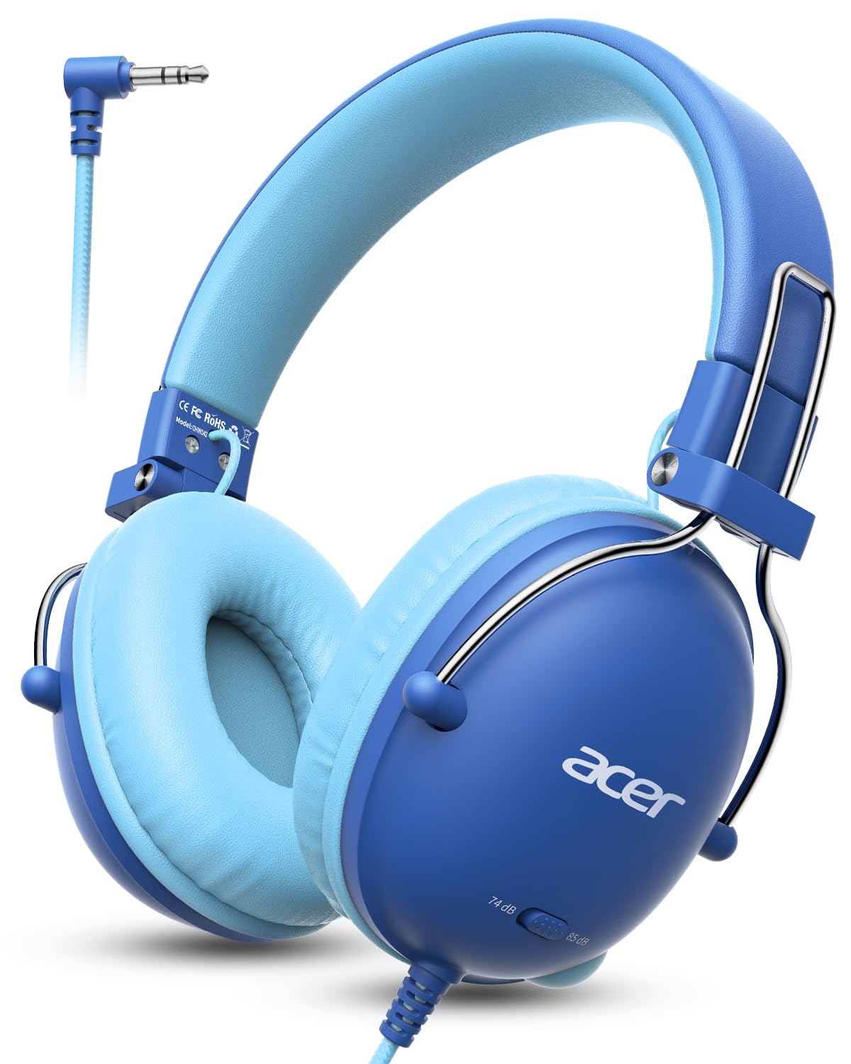 ACER Kids Headphones with 74/85dB limiter for safer listening during school