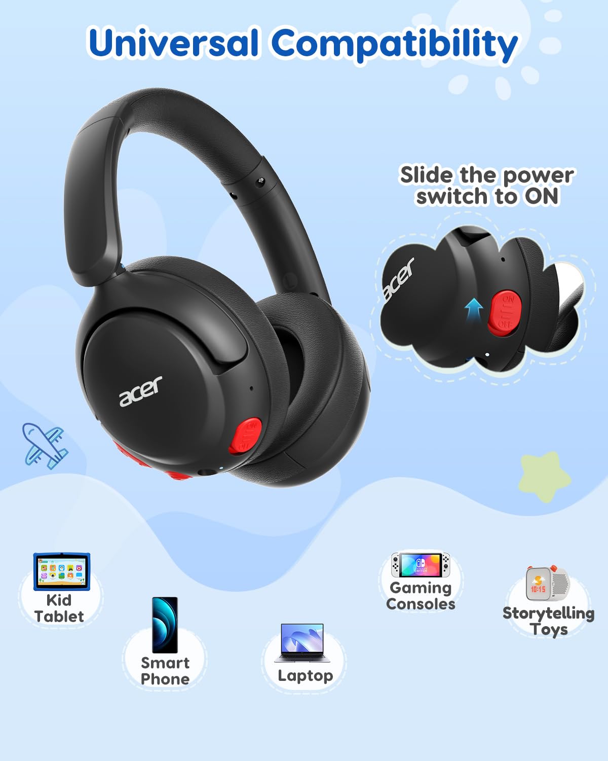 Acer USB-C charging cable connected showing fast-charge convenience benefit