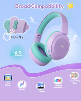 Acer Kids Headphones volume limiter protects young listeners.