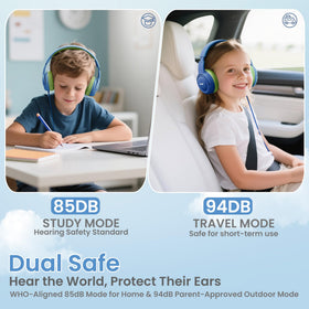 Acer Kids Headphones volume limiter 85-94dB ensures safer listening anytime