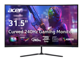 Acer Nitro 31.5-inch curved display front view for immersive gaming.