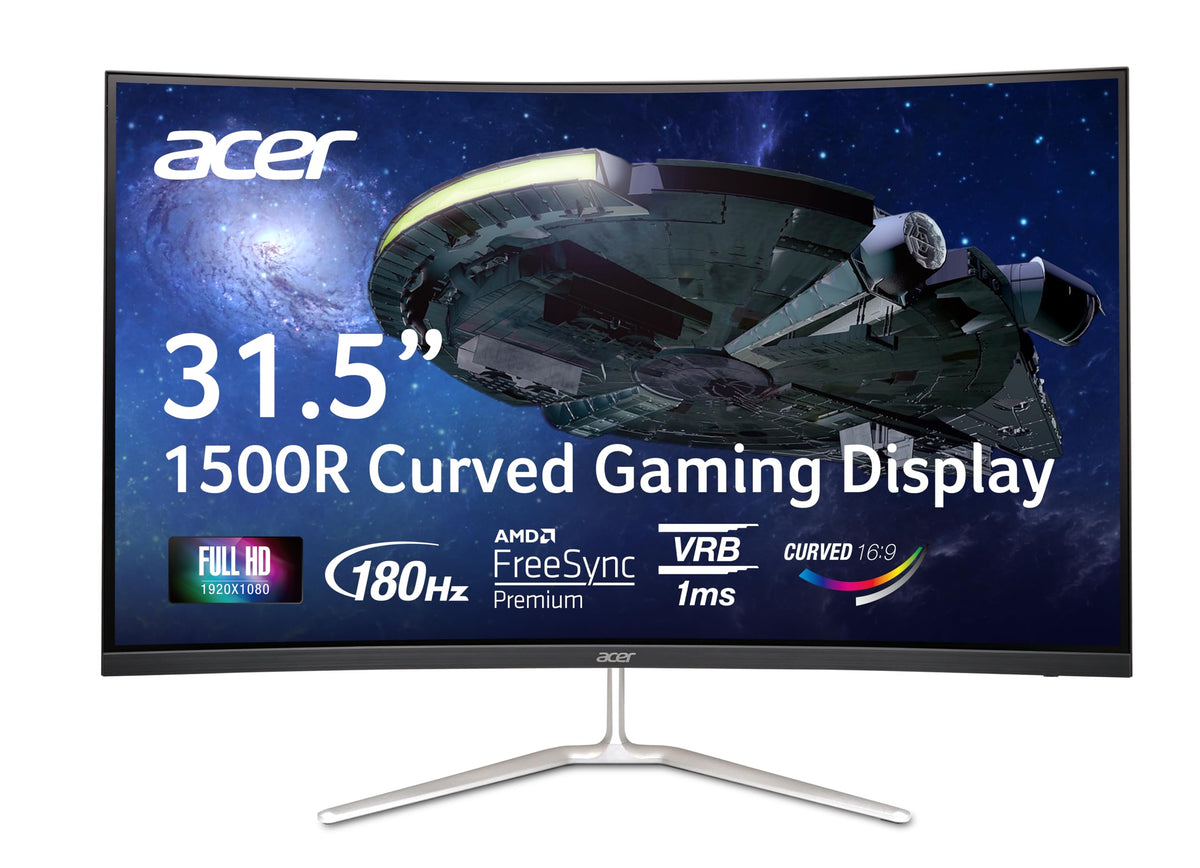 Acer Nitro 31.5-inch curved monitor delivers immersive gaming visuals.