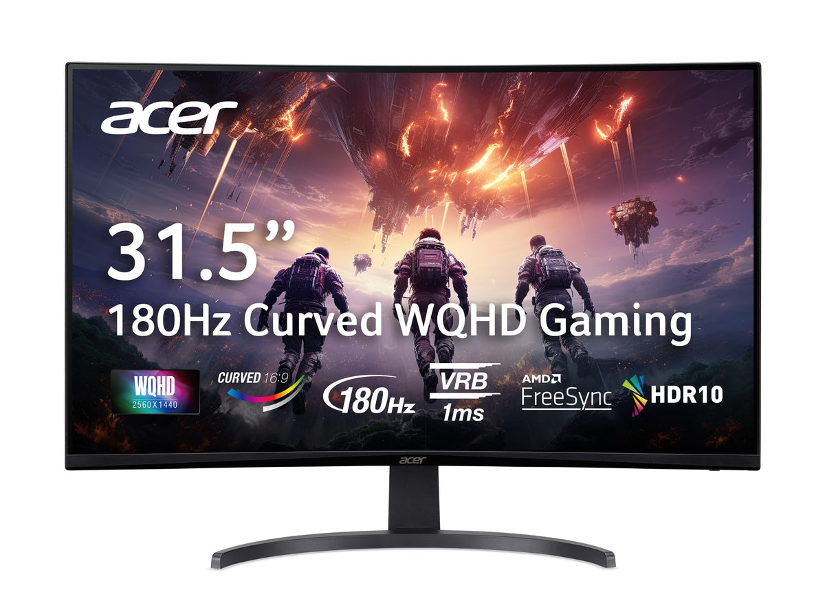Acer Nitro 31.5-inch curved monitor with curved screen for immersive gaming sessions