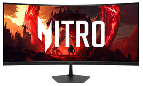 Acer Nitro 34 curved display with zero-frame design for immersive gaming.
