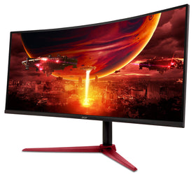 Acer Nitro 34-inch curved monitor wide viewing angles maintaining color accuracy